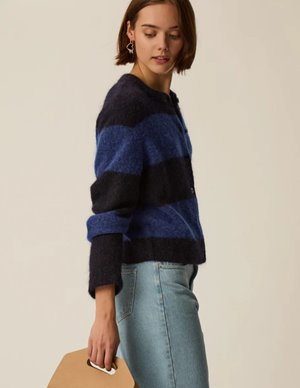 Des Petits Hauts domette cardigan - blue detail