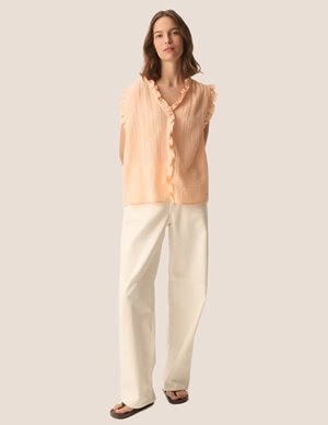 Des Petits Hauts soprano top - peach detail
