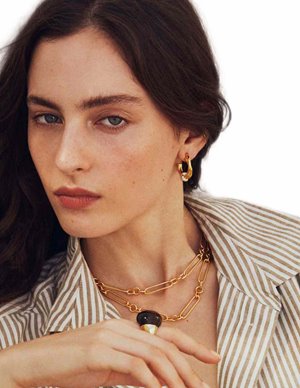 Feeka pepa earrings - gold back