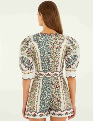 Farm Rio fruit beauty romper - white model
