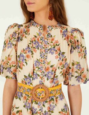 Farm Rio hilo mini dress - sand side