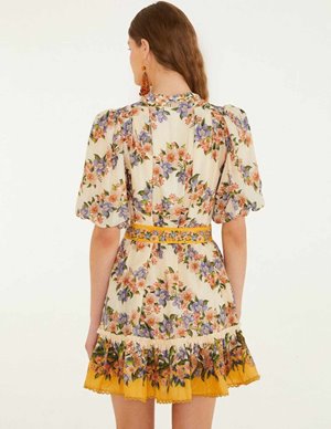 Farm Rio hilo mini dress - sand model