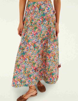 Farm Rio peasant maxi skirt - white back