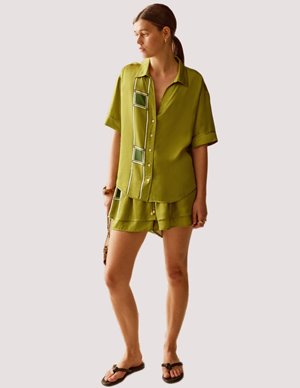 Sancia blaise shirt - valetta print detail