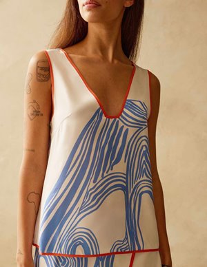 Sancia winona top - sorrento print side