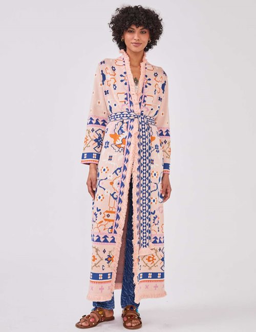 Hayley Menzies Desert loom duster - pink