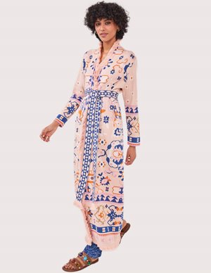 Hayley Menzies desert loom duster - pink detail