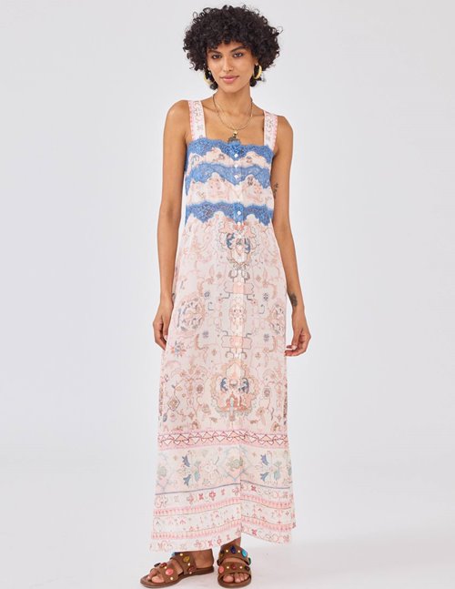 Hayley Menzies Desert loom silk dress - pink