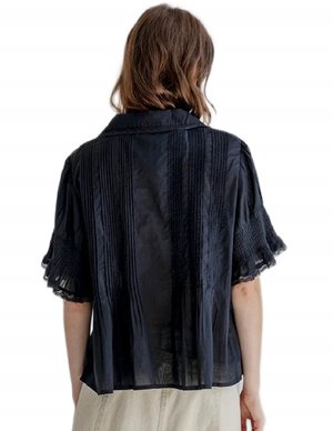 Project AJ117 gail blouse - black detail