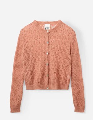 Project AJ117 petrine cardigan - old rose back
