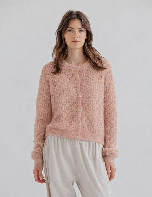 Project AJ117 Petrine cardigan - old rose