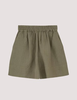 SKALL Studio vetiver shorts - khaki back