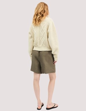 SKALL Studio vetiver shorts - khaki model