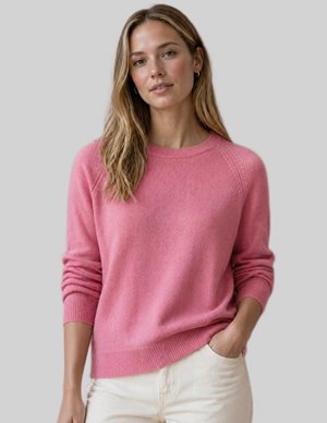 Jumper 1234 crop crew jumper - candy back
