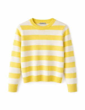 Jumper 1234 stripe crew jumper - primrose back