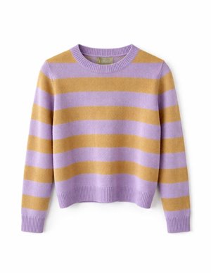 Jumper 1234 stripe crew jumper - opal back