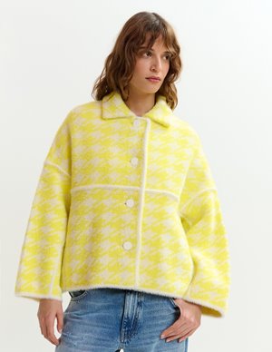 Essentiel Antwerp joking knit jacket - lemon model