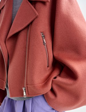 Essentiel Antwerp javier jacket - terracotta side