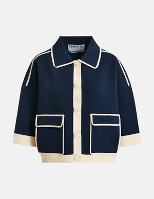 Essentiel Antwerp jugly cardigan - navy back