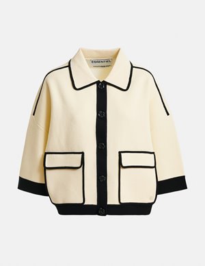 Essentiel Antwerp jugly cardigan - ecru back