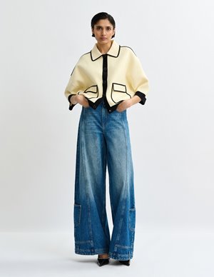 Essentiel Antwerp jugly cardigan - ecru side