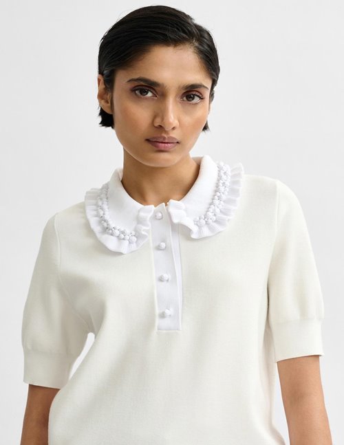 Essentiel Antwerp Jewelry polo top - white