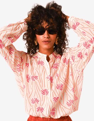 Sacrécoeur ella buzios blouse - pink back