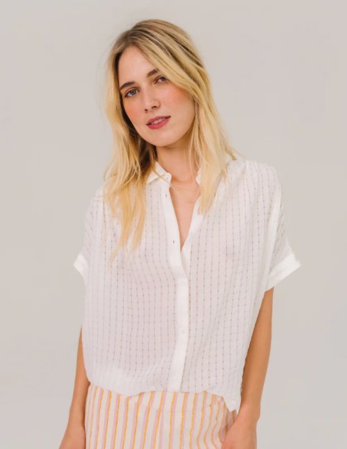 Sacrécoeur Louisa pacora shirt - white