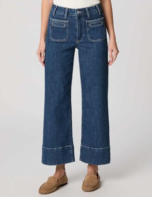 Paige Anessa Wide Hem Jean back