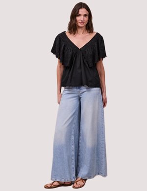 FAUNE camelia top - black model