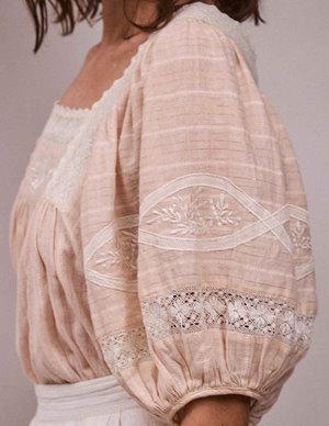 FAUNE sima blouse - blush detail