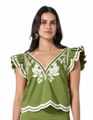 Scarlett Poppies vittore top - green back