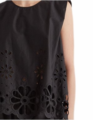 MeiMeiJ flower top - black back
