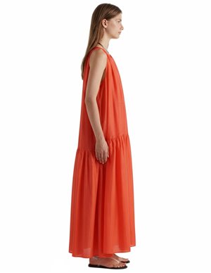 MeiMeiJ sleeveless dress - coral detail