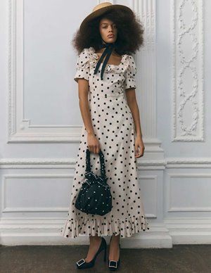 Queens of Archive beatrice dress - white detail