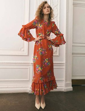 Queens of Archive cherry dress - red