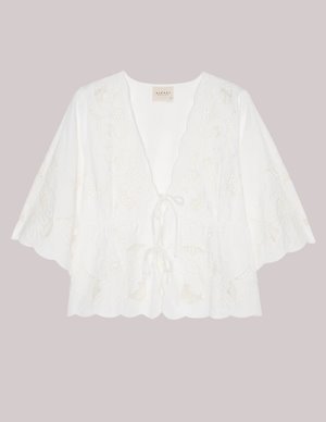 Sissel Edelbo adeline top - ecru back