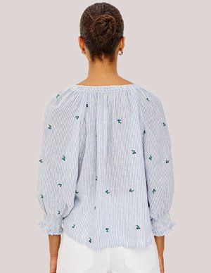 Rails mariah blouse - bluebell stripe model