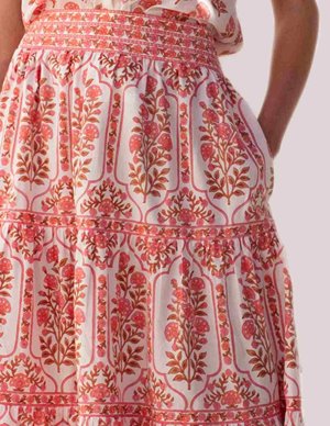 Pink City Prints rah rah skirt - desert blush side