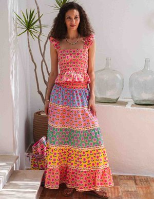 Pink City Prints jessica skirt - rainbow