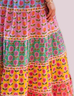 Pink City Prints jessica skirt - rainbow detail
