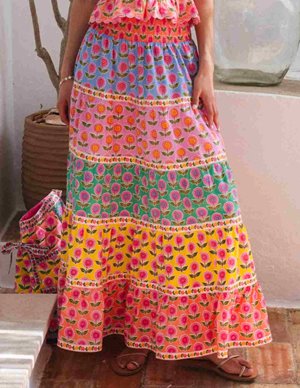 Pink City Prints jessica skirt - rainbow back