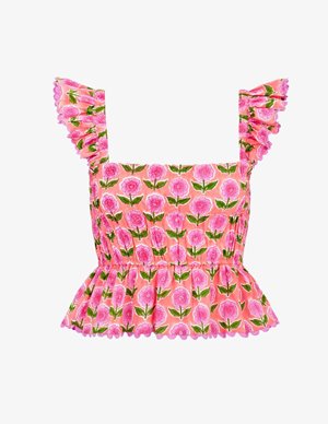 Pink City Prints jessica top - peach back