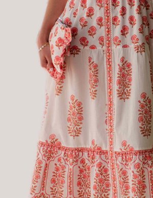 Pink City Prints amara dress - desert blush detail