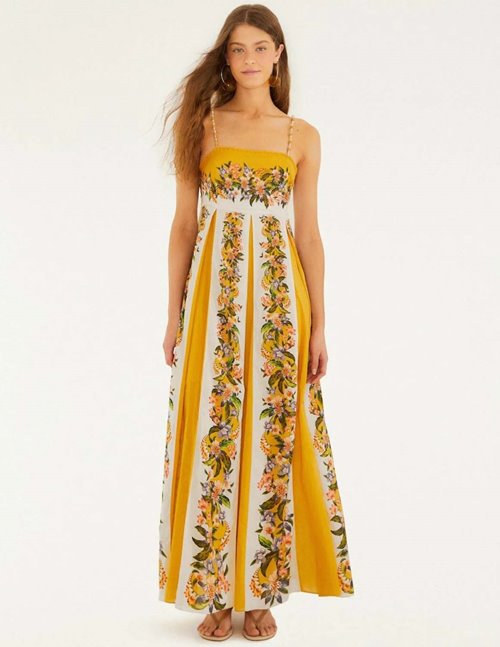 Farm Rio Hilo maxi dress - sand