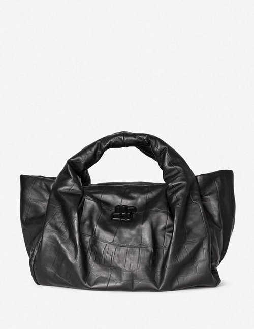 Munthe Lix croco bag - black