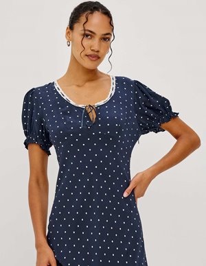 Rails allison dress - navy polka dot side