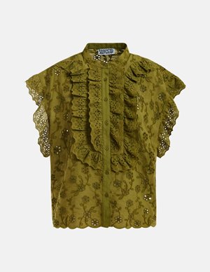 Essentiel Antwerp jellaba blouse - khaki back