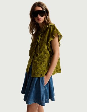 Essentiel Antwerp jellaba blouse - khaki detail