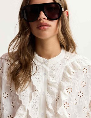 Essentiel Antwerp jellaba blouse - white detail